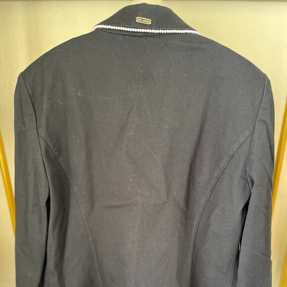 St. John Sport S Black & Pearl Designer Knit Sportcoat Timeless Classic - Picture 3 of 15